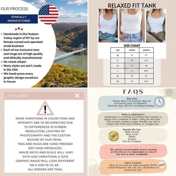 WANDER Handmade Sublimated Graphic Tank Top - Picture 6 of 10